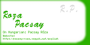 roza pacsay business card